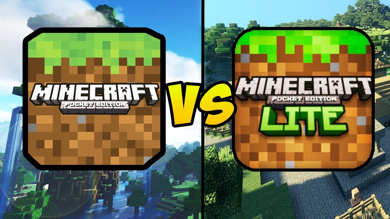 MINECRAFT POCKET EDITION VS MINECRAT LITE  MCPE ПРОТИВ MINECRAFT LITE 