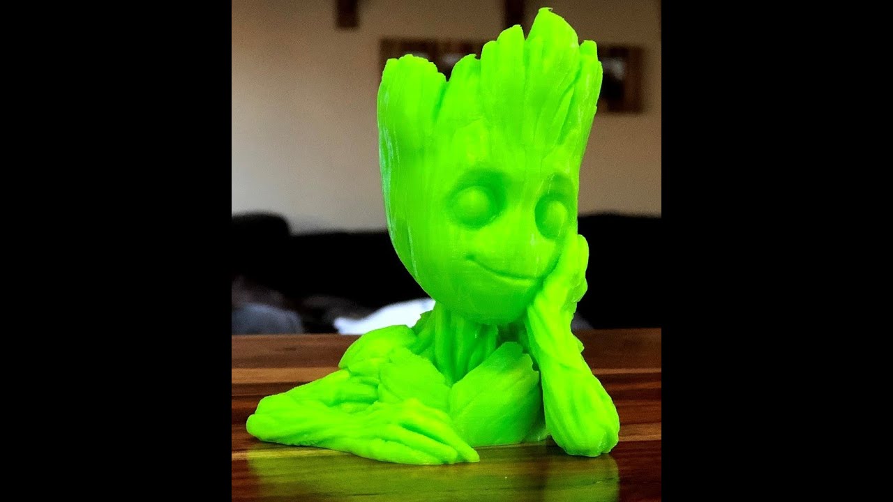 3D Printing A Baby Groot - 9 Hour Print - No Audio - YouTube