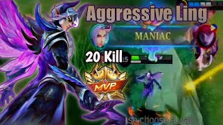 MANIAC!! Aggressive Ling Gameplay ~ mlbb