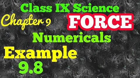 Class 9 Science Physics Chapter 9 FORCE Example 9.8. Conservation of Momentum.