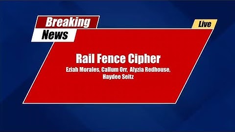 The Rail Fence Cipher - Cybersecurity