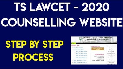 TS LAWCET & PGLCET -2020 COUNSELLING WEBSITE | Step by step process | By Krishna