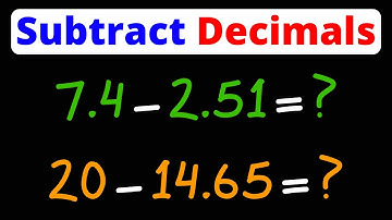 How to Subtract Decimals | Pre-Algebra | Eat Pi
