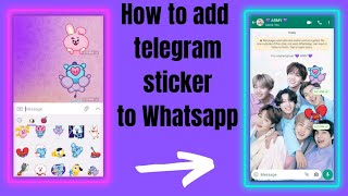 Add telegram 💜 sticker to Whatsapp |  #bt21 #telegram screenshot 1