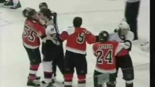 unbelivable hockey fight