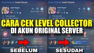 CARA CEK LEVEL COLLECTOR MLBB DI AKUN ORIGINAL SERVER ! Cek Poin Collector Ml | Cara cek poin skin