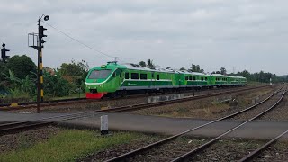 KEREN...!! KLB Kereta Inspeksi 4 membawa Rombongan Jaksa Agung melintasi Stasiun Karangsari