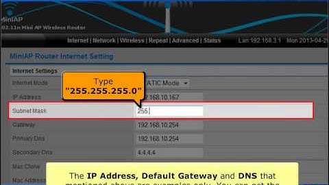 Procedure on how to configure Static Connection in CW MiniAP using Windows 7
