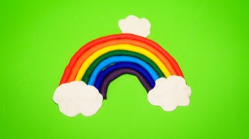 Làm cầu vòng 7 màu từ đất sét Play Doh - How to make a rainbow from Play Doh
