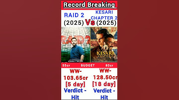 Raid 2 Vs Kesari Chapter 2 Box Office Collection | Raid 2 5th day collection #shorts