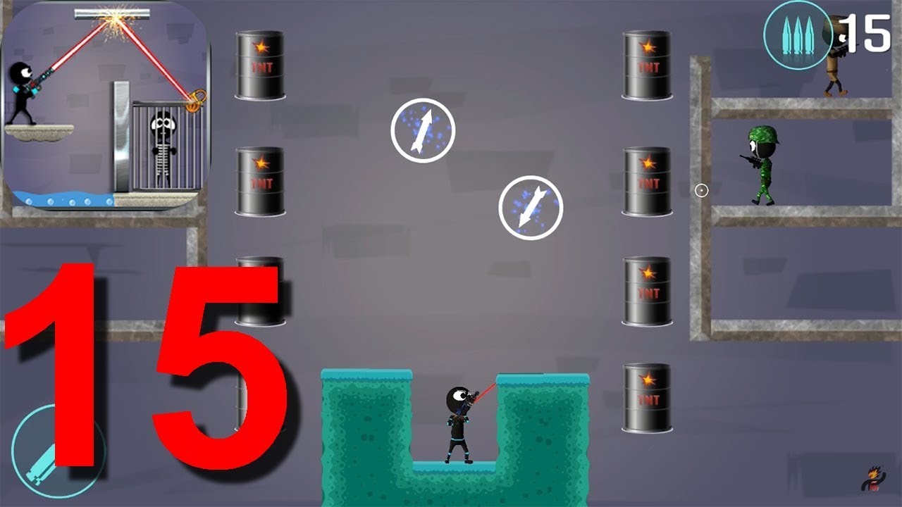 Stickman Shooter Elite Strikeforce Walkthrough Part 15 (by Stickman 3d