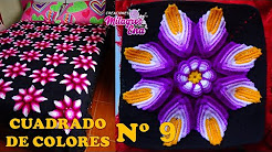 Cuadrado o Muestra crochet ganchillo paso a paso para colchas y cubrecamas