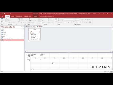 Creating a Query using Compound Criteria "And" in MS Access Part 1 |tech Veggies
