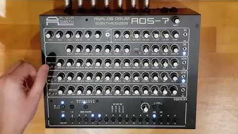AVP Synth ADS-7 Analog Drum Synthesizer jamming (no talking)