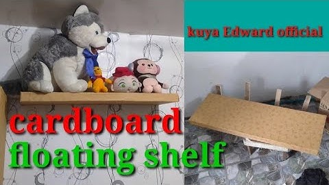 diy cardboard floating shelf
