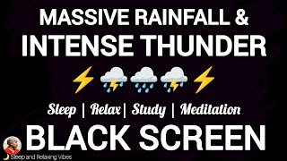 Massive Rainfall and Intense Thunder sound. Enjoy nature sound for Sleeping, Relaxing & Studying