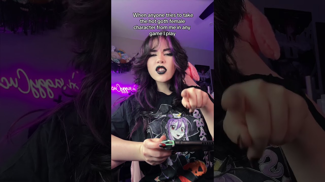 When Someone Tries to take the Hot Goth Character from You🙄 #gamer #gaming #alt #alternative #goth