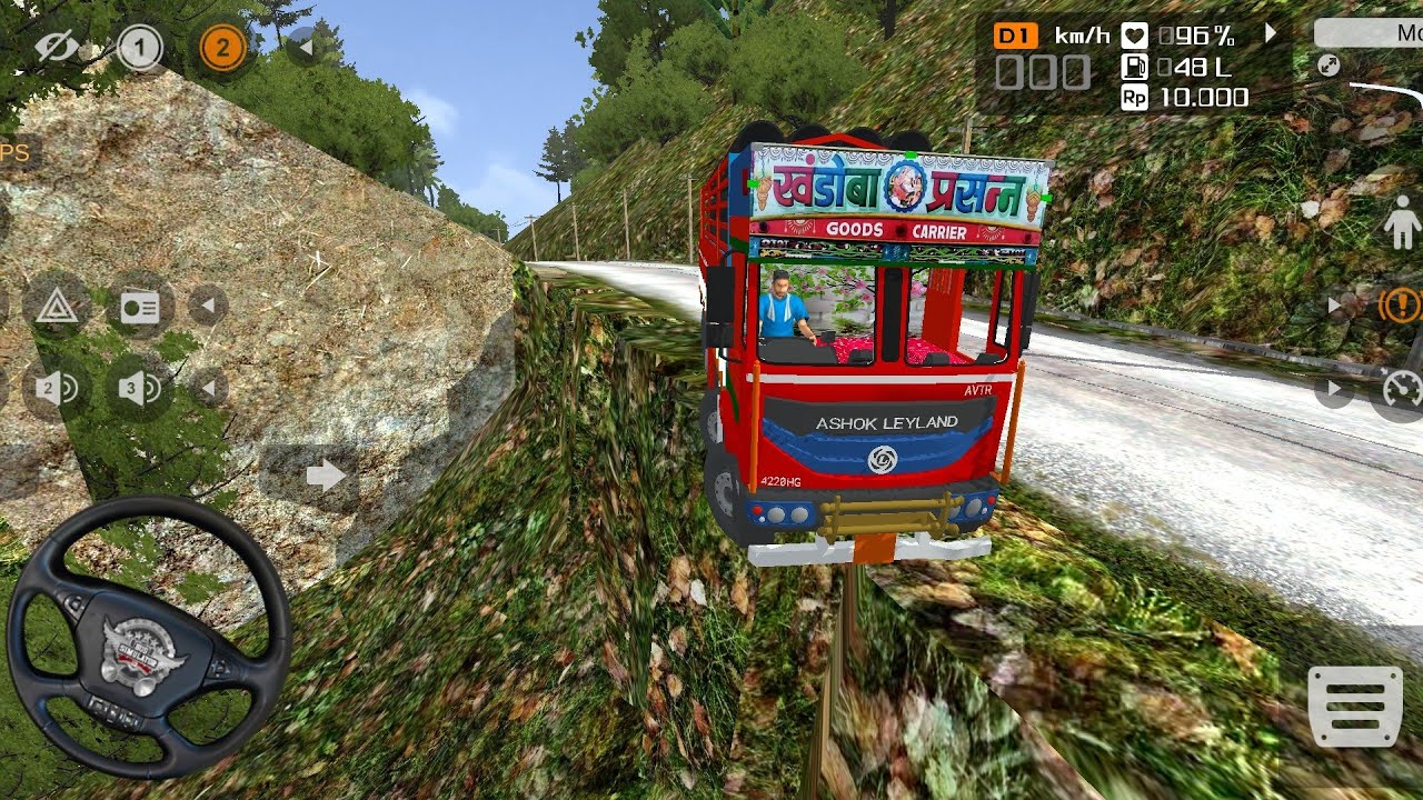 Indian ASHOKLAILAND | 🚛 truck exporting matiyala | in Ghat section with traffic