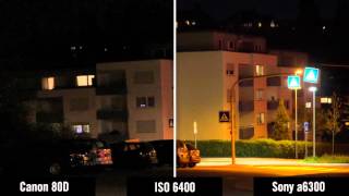 Canon 80D vs Sony a6300 ISO Comparison Low Light Test