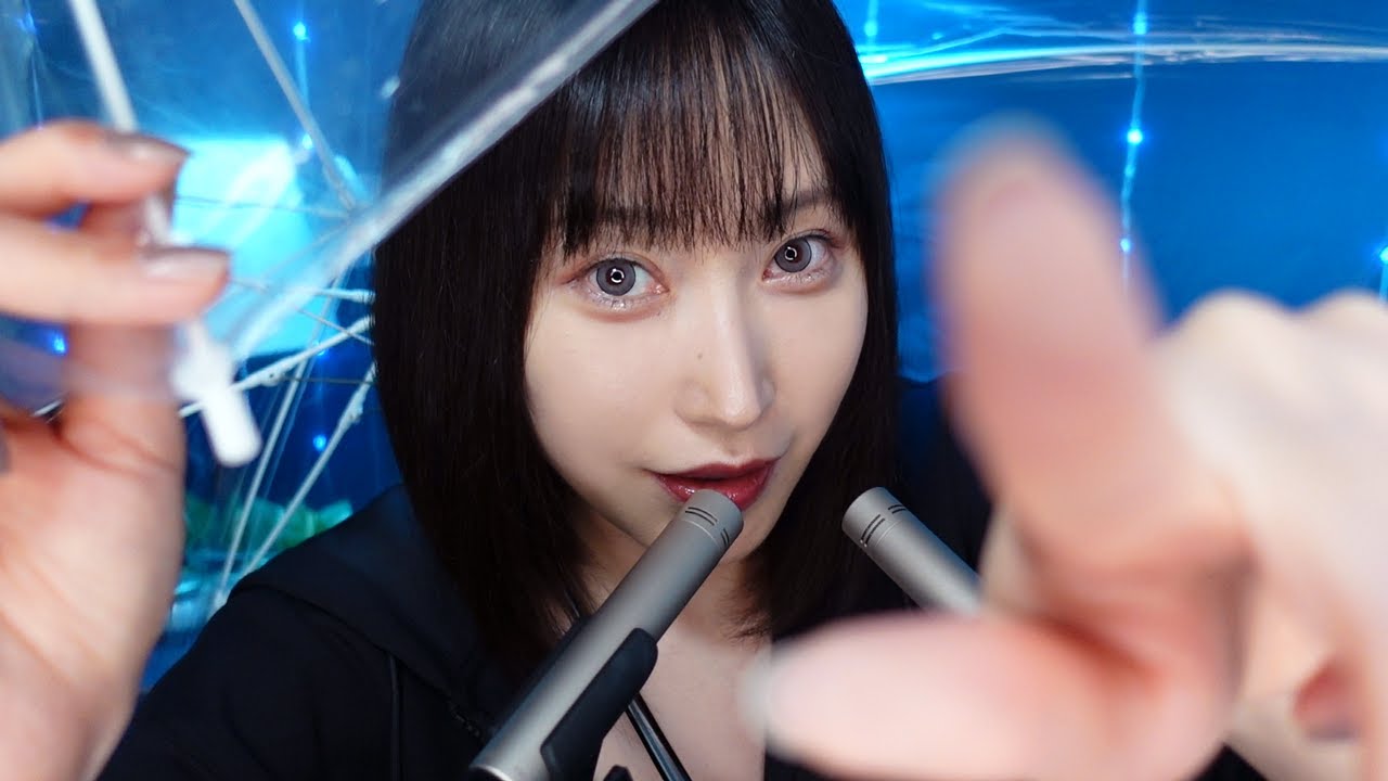 【ASMR】雨の日に聞く☔️徐々にマウスサウンドに変わっていく大量囁きオノマトペ