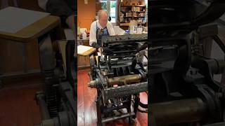 Howard shares a joke fit for the breakfast table while letterpress printing
