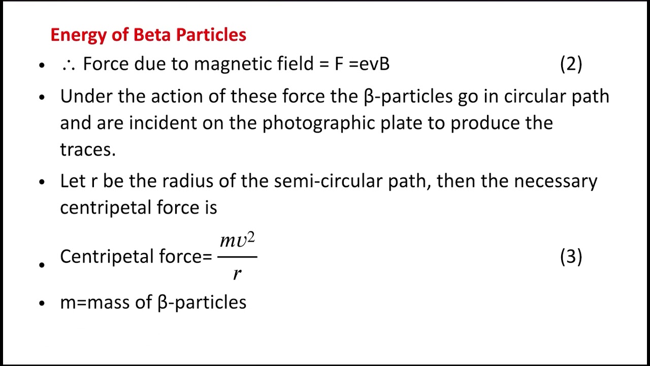 Energy of Beta  Particles by Sanjay.Bagade