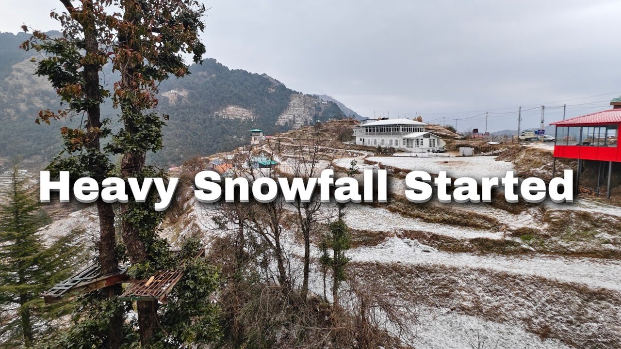 Heavy Snowfall Started Dhanaulti Surkanda Devi Uttarakhand mein | Snowfall in uttarakhand 2026
