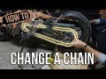 How to change a motorcycle chain - Yamaha MT07 Exemple