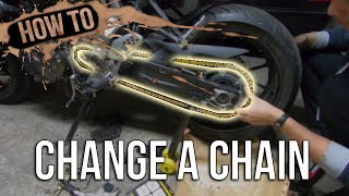 How To Change A Motorcycle Chain - Yamaha Mt07 Exemple