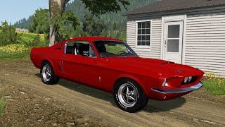 BeamNG.drive - Ford Mustang Shelby GT500 1969 - Car Show Test Drive Crash . 4K 60fps.