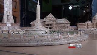 NET. JATIM - KERAJINAN MINIATUR BANGUNAN DARI BATANG KOREK API