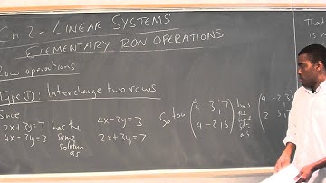 Math 392 Lecture 20 - Solving a system of linear equations with elementary row operations