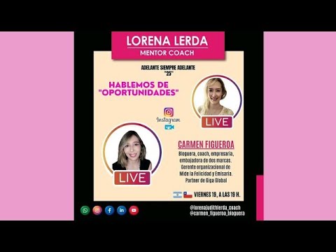 ➡ HABLEMOS DE OPORTUNIDADES | Lorena Lerda Mentor Coach