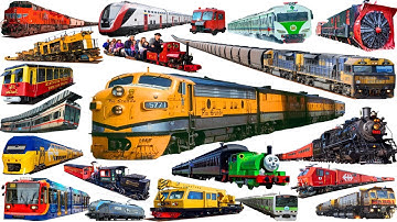 Trains Name | Types of Trains | Learn Railway Transport in English | Tram, Submarine, Train