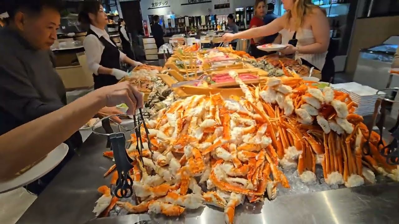 Noj Sea Food All you can eat ntawm Ginza Happo  Japan