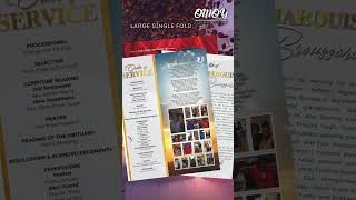 Khi Marquise Broussard Funeral Program Design - Large Single Fold