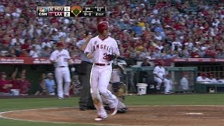 HOU@LAA: Freese doubles to left, plates Hamilton