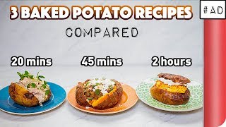 3 Baked Potato Recipes Compared (20 mins vs 45 mins vs 2 hours!?) | Sorted Food screenshot 4