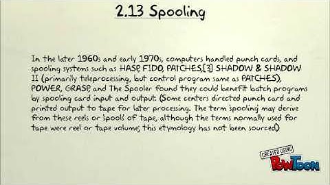 Batch processing systems, Utilities, Spooling...