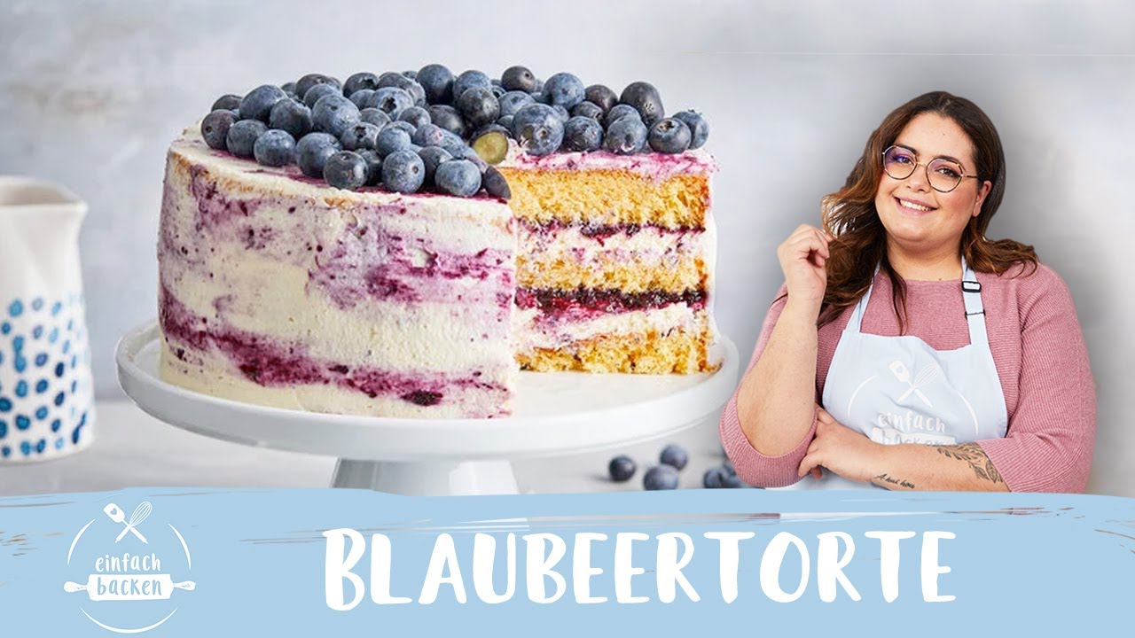 Blaubeertorte | Heidelbeertorte 🫐🍰 – Rezept mit Sahne I Einfach Backen