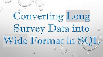 Converting Long Survey Data into Wide Format in SQL