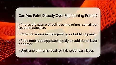Can You Paint Directly Over Self-etching Primer? - Car Collector Enthusiasts