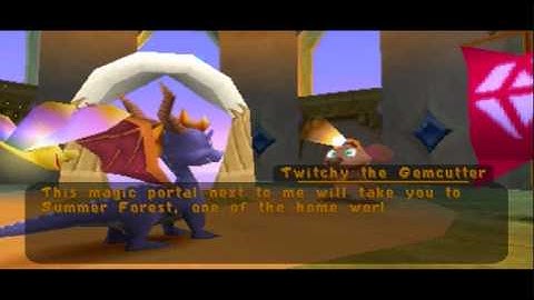 Spyro 2 Gateway to Glimmer Walkthrough Part 2 - Glimmer [1-2]