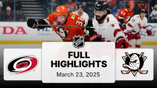 NHL Highlights | Hurricanes vs. Ducks | March 23, 2025