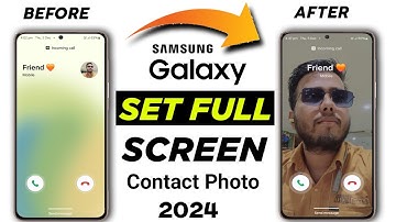 How to Enable Full Screen Caller Id in Samsung 2024 | Full Screen Photo on Incoming Call Samsung