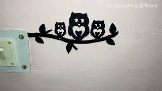 Owl Birds on Tree Branch wooden wall Art  How to make