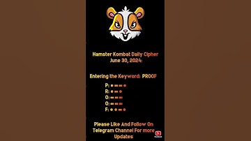 Hamster Combat Daily Cipher Code 30 June