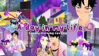 A Day in My Life 😈💜 K-POP DEMON HUNTER Rumi Sunday Morning Routine || Sakura School Simulator 