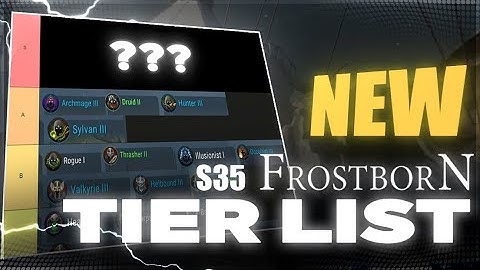 THE BEST CLASSES RIGHT NOW IN FROSTBORN S35 - PvP Tier List