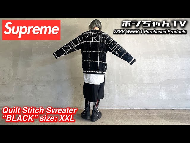 【新作•未使用品】Supreme  Quilt Stitch Sweater